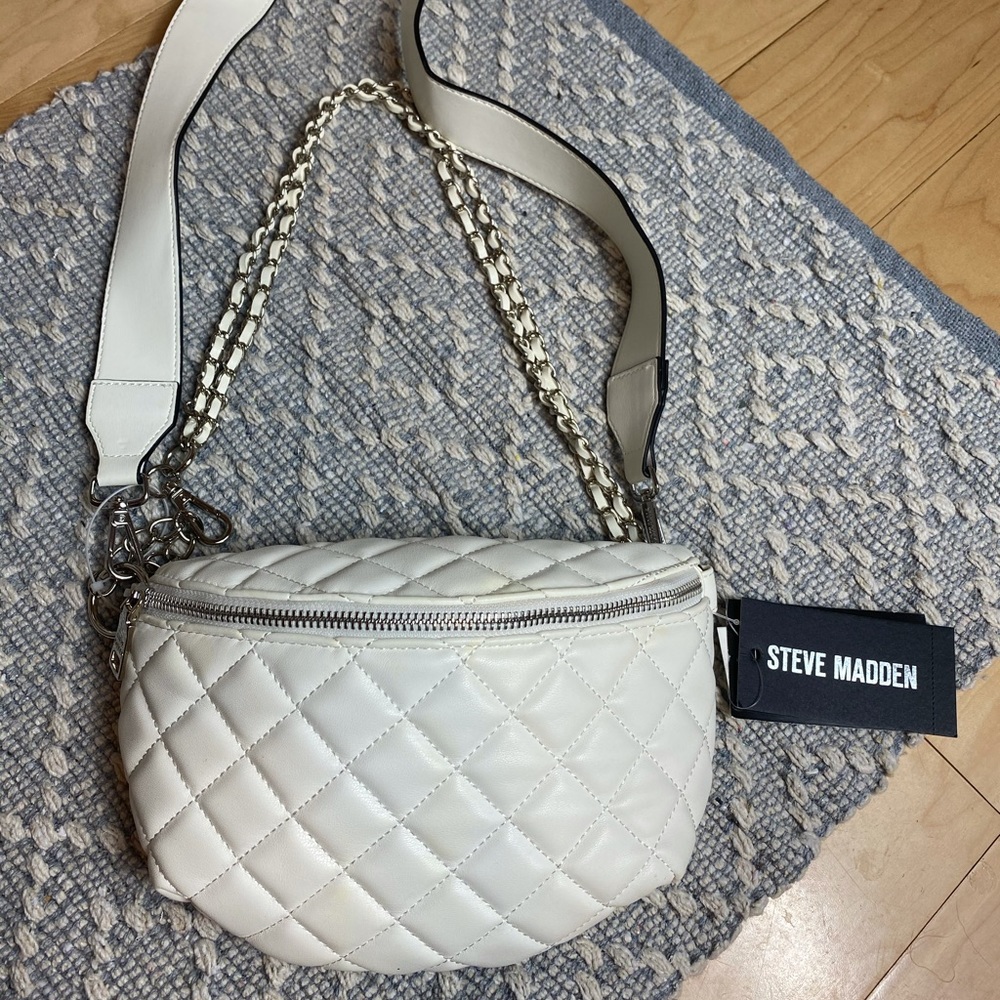 Steve Madden White Belt Bag